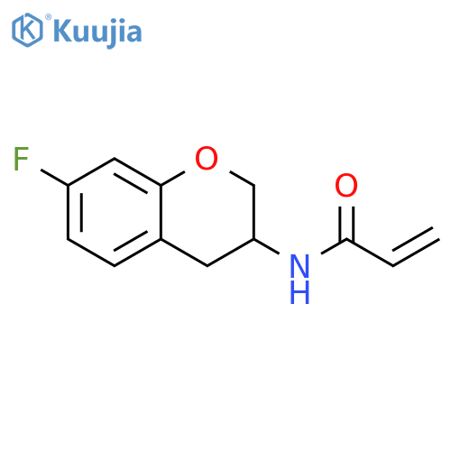 N-(7-Fluoro-3,4-dihydro-2H-1-benzopyran-3-yl)-2-propenamide structure