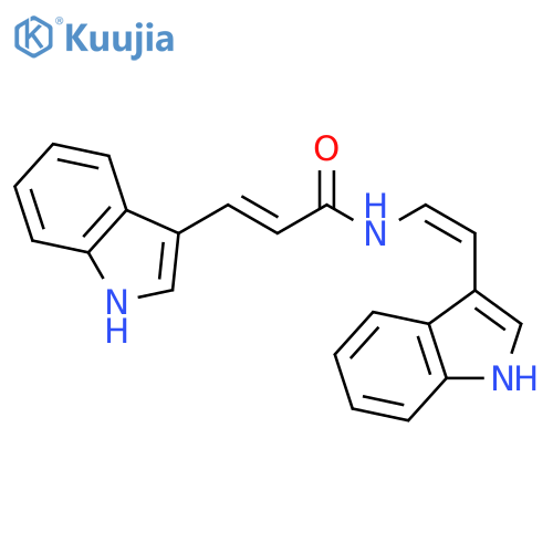 2-Propenamide, 3-(1H-indol-3-yl)-N-[(1Z)-2-(1H-indol-3-yl)ethenyl]-, (2E)- structure