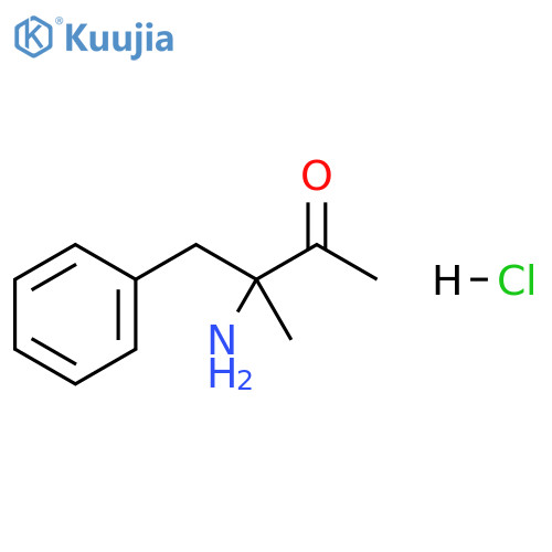 2-Butanone, 3-amino-3-methyl-4-phenyl-, hydrochloride (1:1) structure