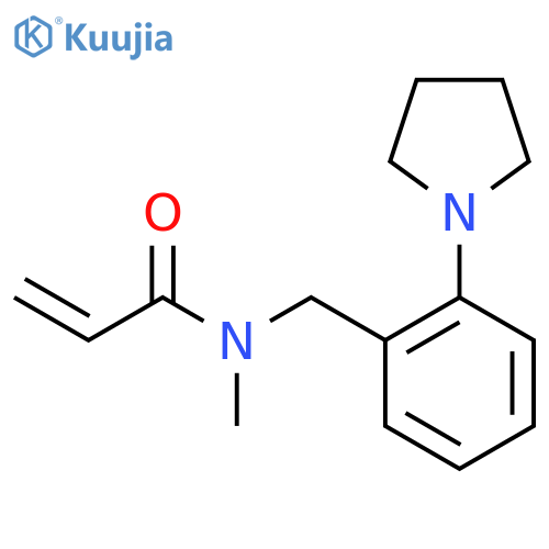 N-methyl-N-{[2-(pyrrolidin-1-yl)phenyl]methyl}prop-2-enamide structure