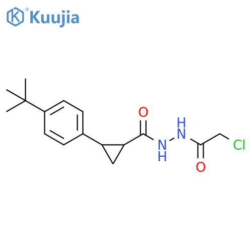 2-[4-(1,1-Dimethylethyl)phenyl]cyclopropanecarboxylic acid 2-(2-chloroacetyl)hydrazide structure