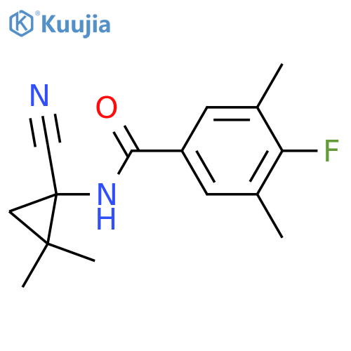 N-(1-Cyano-2,2-dimethylcyclopropyl)-4-fluoro-3,5-dimethylbenzamide structure