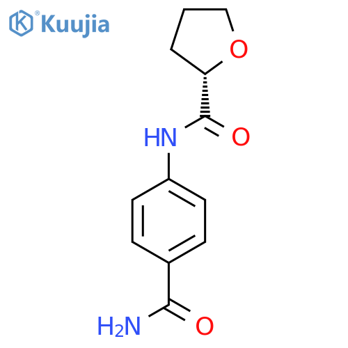 (2S)-N-(4-carbamoylphenyl)oxolane-2-carboxamide structure