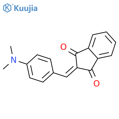 2-{4-(dimethylamino)phenylmethylidene}-2,3-dihydro-1H-indene-1,3-dione structure