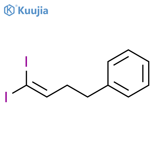 Benzene, (4,4-diiodo-3-butenyl)- structure
