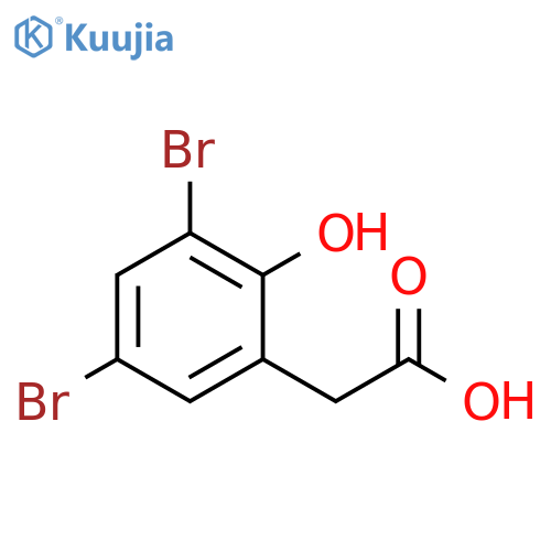 Benzeneacetic acid, 3,5-dibromo-2-hydroxy- structure