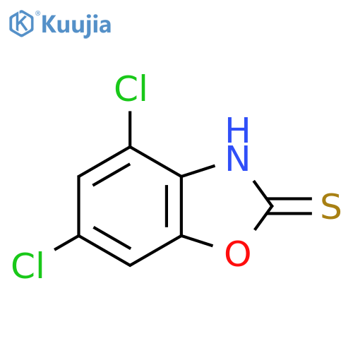 4,6-dichloro-3H-1,3-benzoxazole-2-thione structure