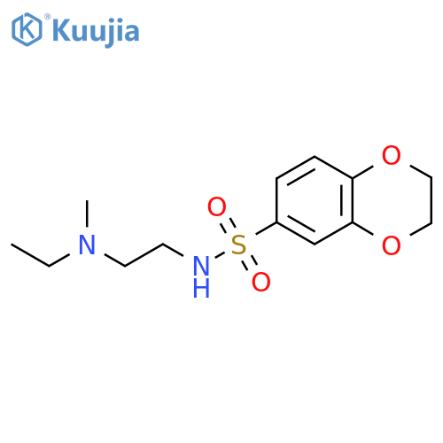 N-{2-ethyl(methyl)aminoethyl}-2,3-dihydro-1,4-benzodioxine-6-sulfonamide structure