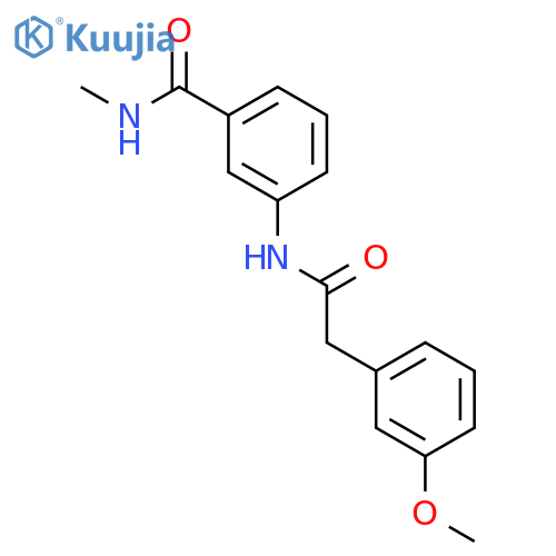 Benzeneacetamide, 3-methoxy-N-[3-[(methylamino)carbonyl]phenyl]- structure
