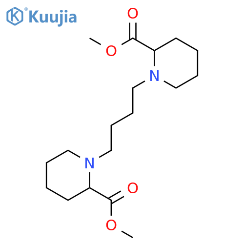 2-Piperidinecarboxylic acid, 1,1'-(1,4-butanediyl)bis-, dimethyl ester structure
