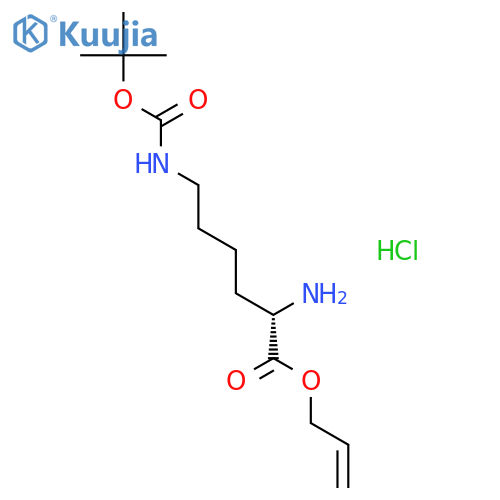H-L-Lys(Boc)-OAll hydrochloride structure