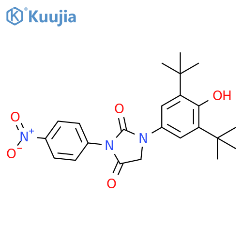 2,4-Imidazolidinedione, 1-[3,5-bis(1,1-dimethylethyl)-4-hydroxyphenyl]-3-(4-nitrophenyl)- structure