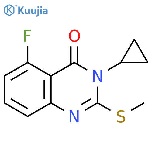3-cyclopropyl-5-fluoro-2-(methylsulfanyl)-3,4-dihydroquinazolin-4-one structure