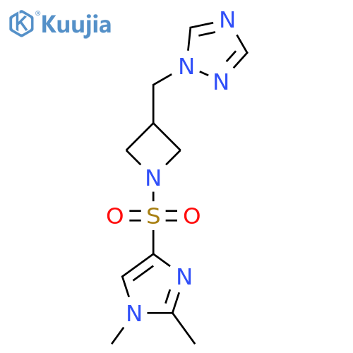 1-({1-[(1,2-dimethyl-1H-imidazol-4-yl)sulfonyl]azetidin-3-yl}methyl)-1H-1,2,4-triazole structure