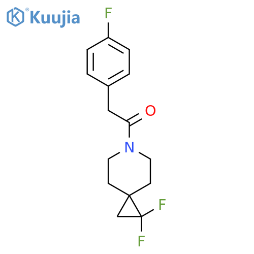 1-{1,1-difluoro-6-azaspiro2.5octan-6-yl}-2-(4-fluorophenyl)ethan-1-one structure