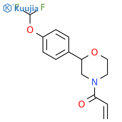 1-[2-[4-(Difluoromethoxy)phenyl]morpholin-4-yl]prop-2-en-1-one structure