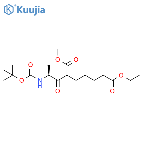 7-Ethyl 1-Methyl 2-(2S)-2-(1,1-dimethylethoxy)carbonylamino-1-oxopropyl-heptanedioate structure
