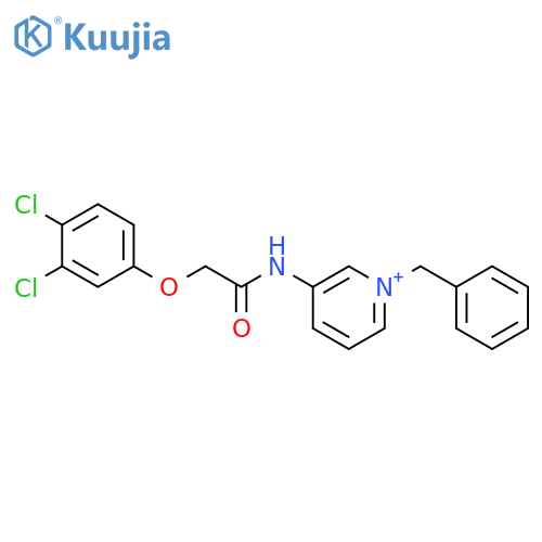 Pyridinium,3-[[2-(3,4-dichlorophenoxy)acetyl]amino]-1-(phenylmethyl)-, bromide (1:1) structure
