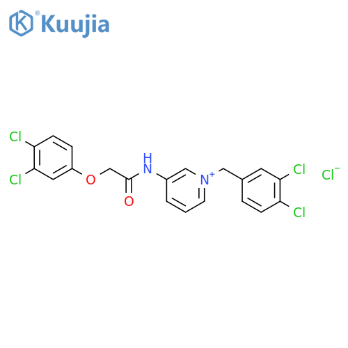 Pyridinium,3-[[2-(3,4-dichlorophenoxy)acetyl]amino]-1-[(3,4-dichlorophenyl)methyl]-,chloride (1:1) structure