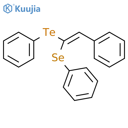 Benzene, [[(1E)-2-phenyl-1-(phenylseleno)ethenyl]telluro]- structure