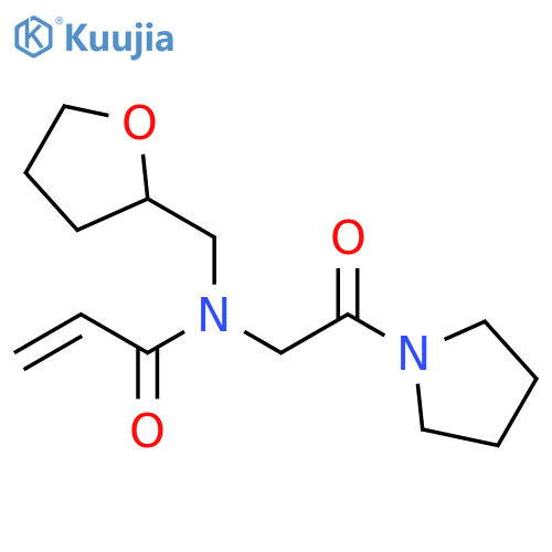 N-2-oxo-2-(pyrrolidin-1-yl)ethyl-N-(oxolan-2-yl)methylprop-2-enamide structure