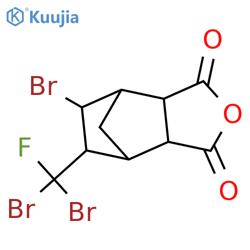 5-bromo-6-[dibromo(fluoro)methyl]hexahydro-4,7-methano-2-benzofuran-1,3-dione structure