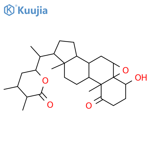 5,6-Epoxy-4-hydroxy-1-oxowithanolide; (4β,5β,6β,22R,24S,25R)-form structure