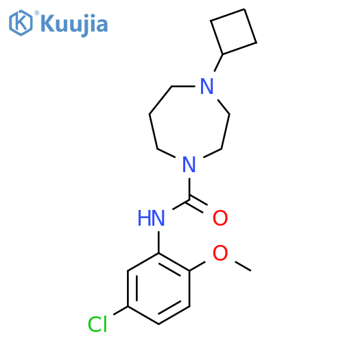 N-(5-chloro-2-methoxyphenyl)-4-cyclobutyl-1,4-diazepane-1-carboxamide structure