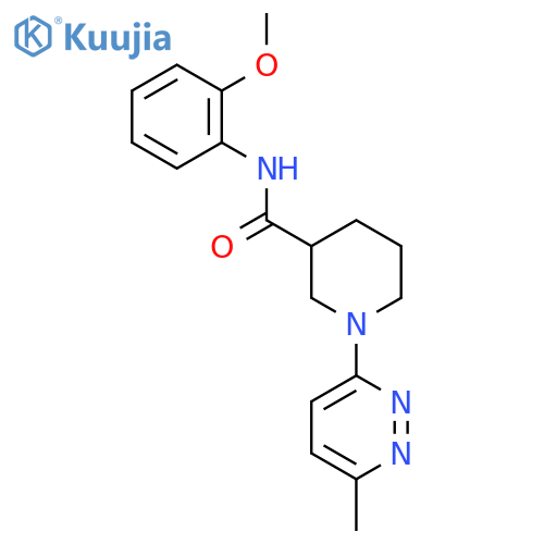 N-(2-methoxyphenyl)-1-(6-methylpyridazin-3-yl)piperidine-3-carboxamide structure