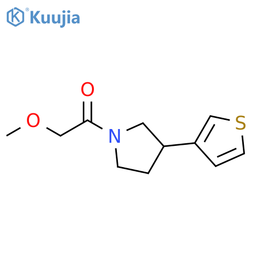 2-methoxy-1-[3-(thiophen-3-yl)pyrrolidin-1-yl]ethan-1-one structure