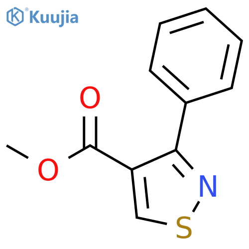 4-Isothiazolecarboxylic acid, 3-phenyl-, methyl ester structure