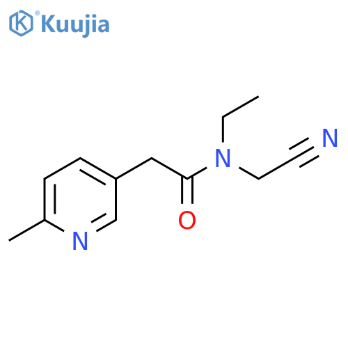 N-(Cyanomethyl)-N-ethyl-2-(6-methylpyridin-3-yl)acetamide structure