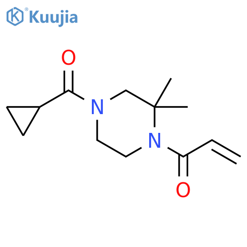 1-[4-(Cyclopropylcarbonyl)-2,2-dimethyl-1-piperazinyl]-2-propen-1-one structure