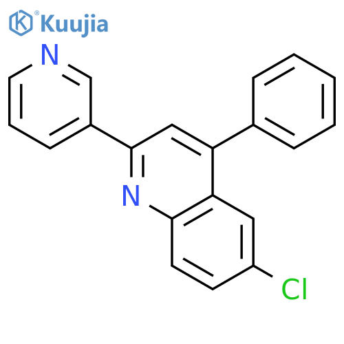 6-chloro-4-phenyl-2-(3-pyridinyl)quinoline structure