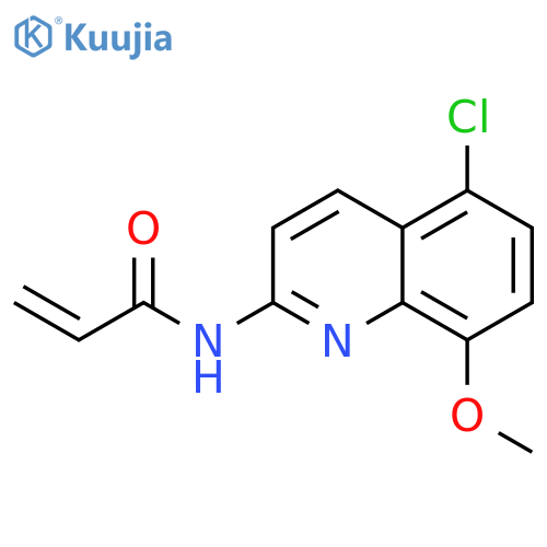 N-(5-chloro-8-methoxyquinolin-2-yl)prop-2-enamide structure