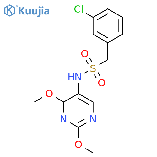 1-(3-chlorophenyl)-N-(2,4-dimethoxypyrimidin-5-yl)methanesulfonamide structure