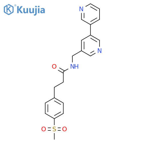 N-({[3,3'-bipyridine]-5-yl}methyl)-3-(4-methanesulfonylphenyl)propanamide structure