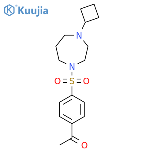 1-{4-[(4-cyclobutyl-1,4-diazepan-1-yl)sulfonyl]phenyl}ethan-1-one structure