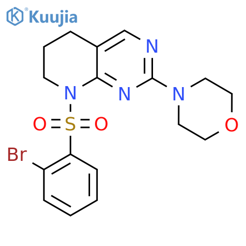 4-[8-(2-bromobenzenesulfonyl)-5H,6H,7H,8H-pyrido[2,3-d]pyrimidin-2-yl]morpholine structure