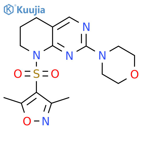 4-{8-(3,5-dimethyl-1,2-oxazol-4-yl)sulfonyl-5H,6H,7H,8H-pyrido2,3-dpyrimidin-2-yl}morpholine structure