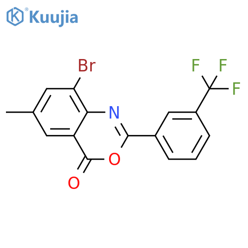 4H-3,1-Benzoxazin-4-one,8-bromo-6-methyl-2-[3-(trifluoromethyl)phenyl]- structure