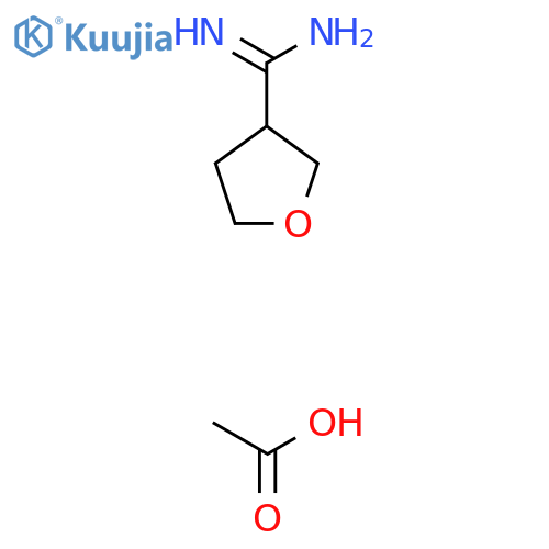 Tetrahydrofuran-3-carboximidamide acetate structure