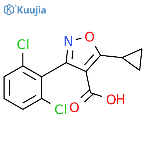 5-Cyclopropyl-3-(2,6-dichlorophenyl)isoxazole-4-carboxylic Acid structure