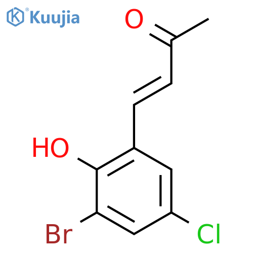 4-(3-bromo-5-chloro-2-hydroxyphenyl)but-3-en-2-one structure