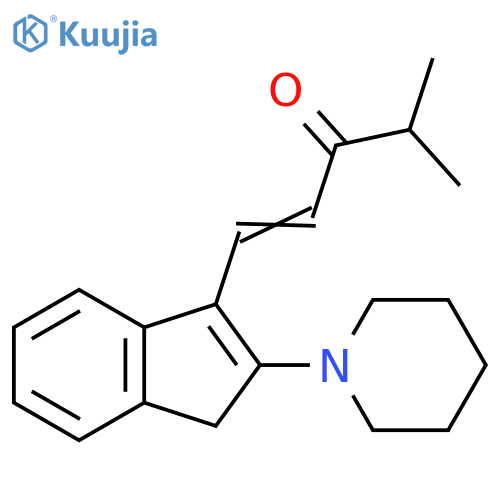 1-Penten-3-one, 4-methyl-1-[2-(1-piperidinyl)-1H-inden-3-yl]- structure