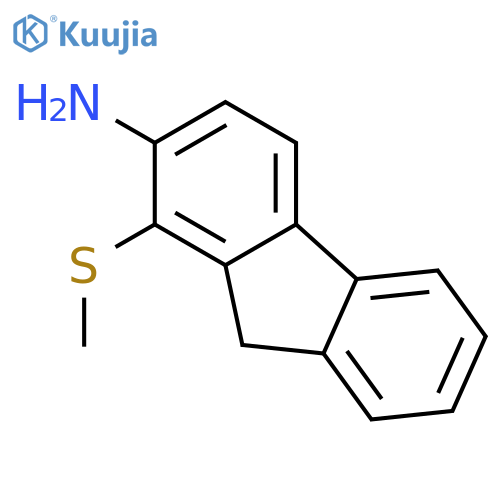 9H-Fluoren-2-amine, 1-(methylthio)- structure