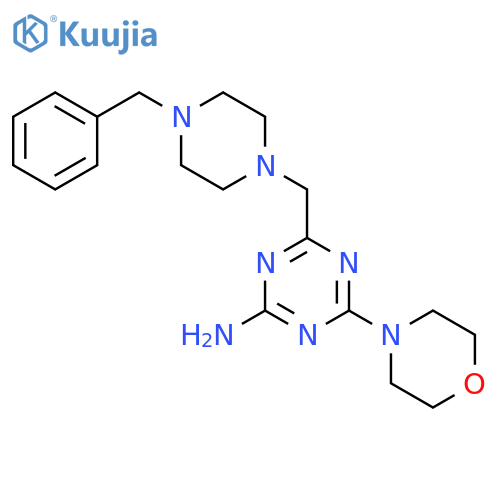 1,3,5-Triazin-2-amine,4-(4-morpholinyl)-6-[[4-(phenylmethyl)-1-piperazinyl]methyl]- structure