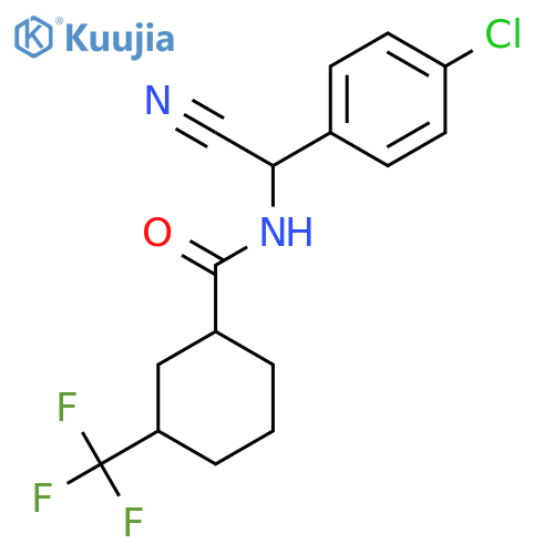 N-[(4-Chlorophenyl)(cyano)methyl]-3-(trifluoromethyl)cyclohexane-1-carboxamide structure