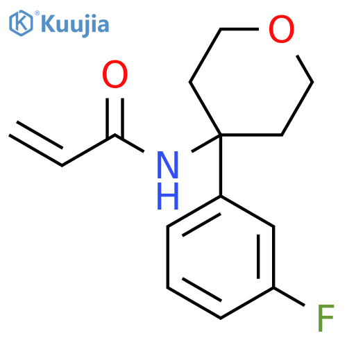 N-[4-(3-Fluorophenyl)tetrahydro-2H-pyran-4-yl]-2-propenamide structure