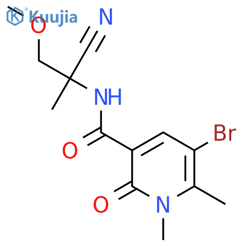 5-Bromo-N-(2-cyano-1-methoxypropan-2-yl)-1,6-dimethyl-2-oxopyridine-3-carboxamide structure